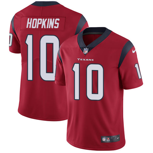 Men Houston Texans 10 Hopkins RED Nike Vapor Untouchable Limited NFL Jersey